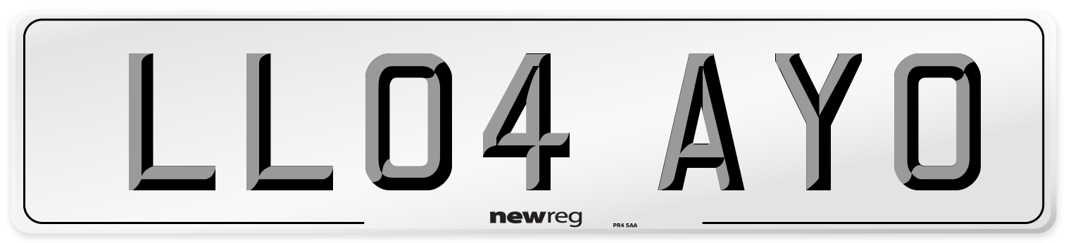 LL04 AYO Number Plate from New Reg